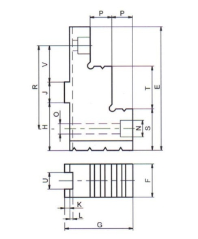 NT 160/3 Umkehr- Aufsatzbacke, hart, Satz