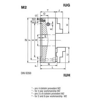 IUG 125/3 Superior M2 TOS Universal-Dreibackenfutter