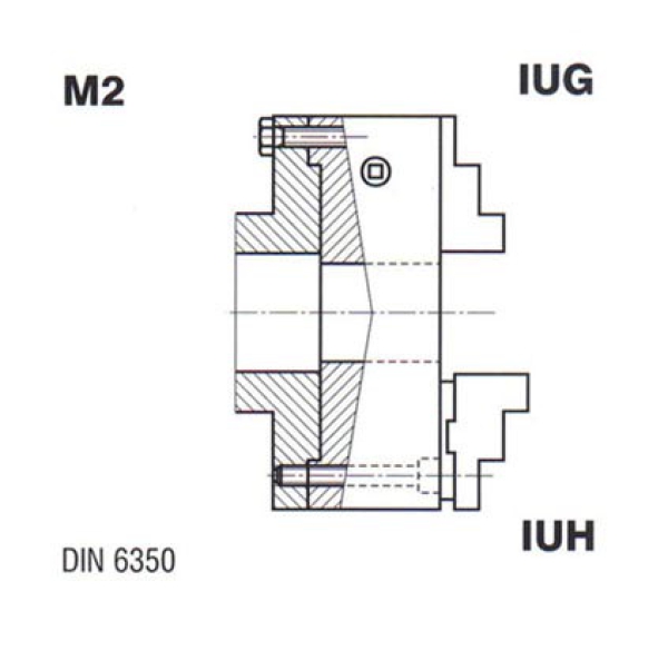 IUG 80/3 Superior M2 TOS Universal-Dreibackenfutter